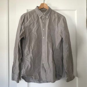 Uniqlo slim gray oxford shirt